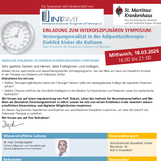 Einladungsflyer "Interdisziplinäres Symposium"